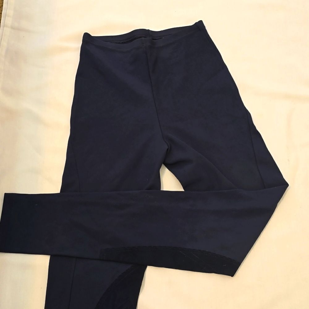 Equestrian designs blue/‎ black legging pants M
